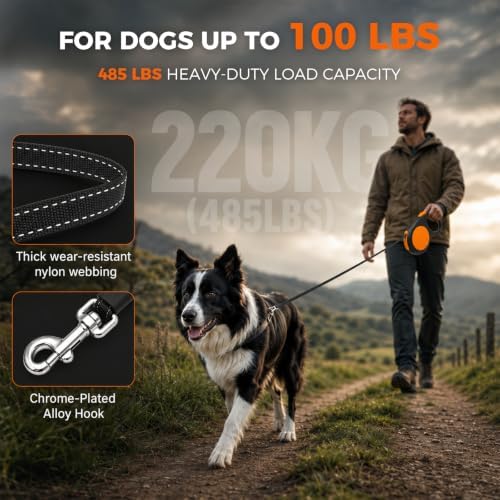 Sevy Stretch 26FT Retractable Dog Leash