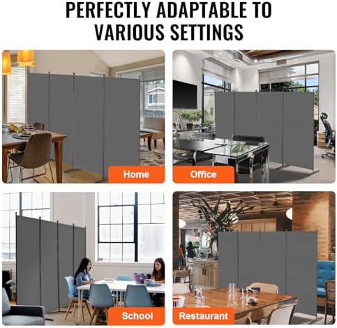 VEVOR Room Divider, 4 Panel Room Divider, Freestanding Room Partitions