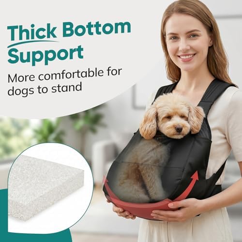Dog Sling Carrier Front with Thicken Bottom Support