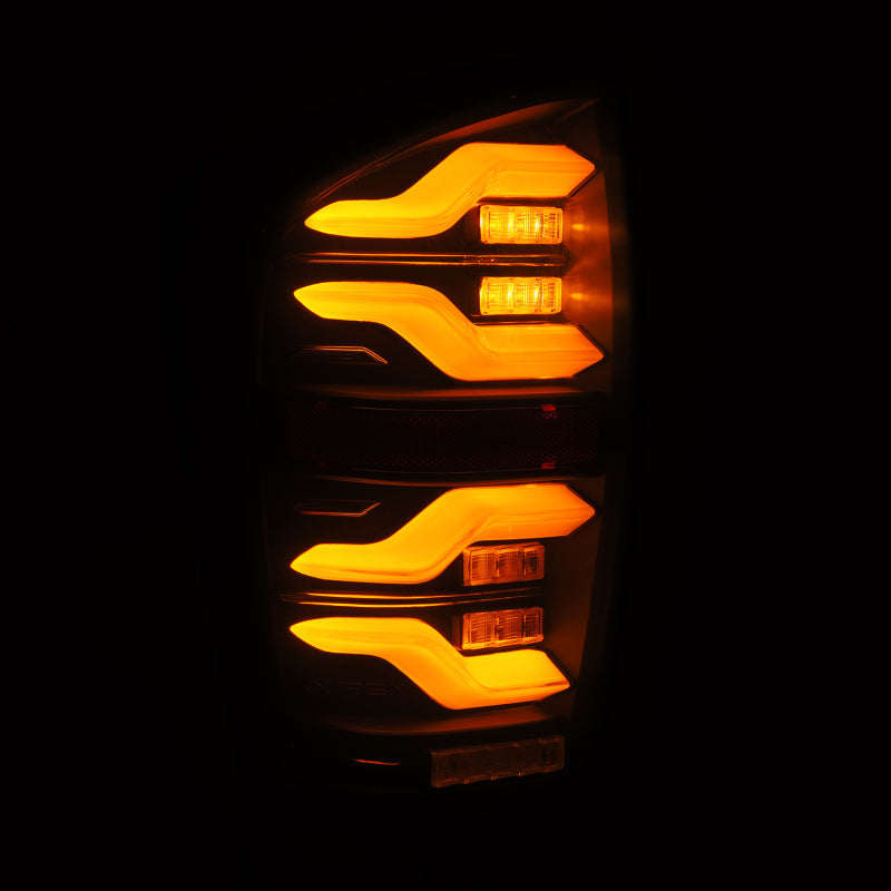 AlphaRex 16-23 Toyota Tacoma LUXX-Series LED Tail Lights Black