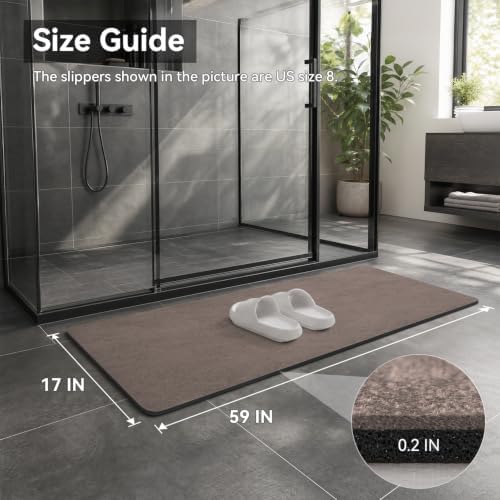 MontVoo -Bath Mat Rug-Rubber Backing Non Slip Quick Dry Absorbent Thin Bathroom