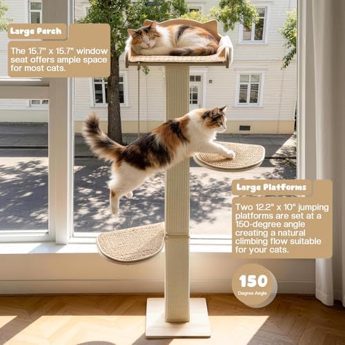Solid Wood Cat Window Perch