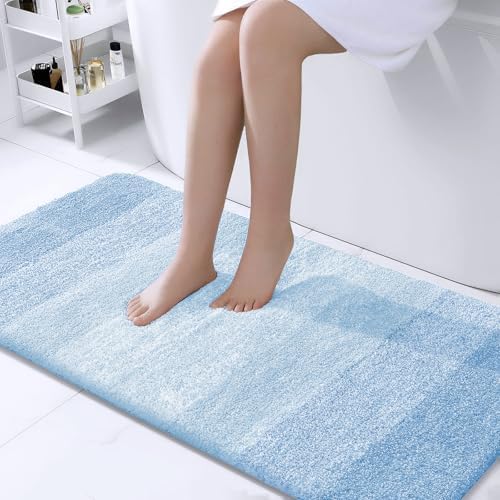 OLANLY Bathroom Runner Rug 40x24, Extra Soft Absorbent Microfiber Bath Rugs