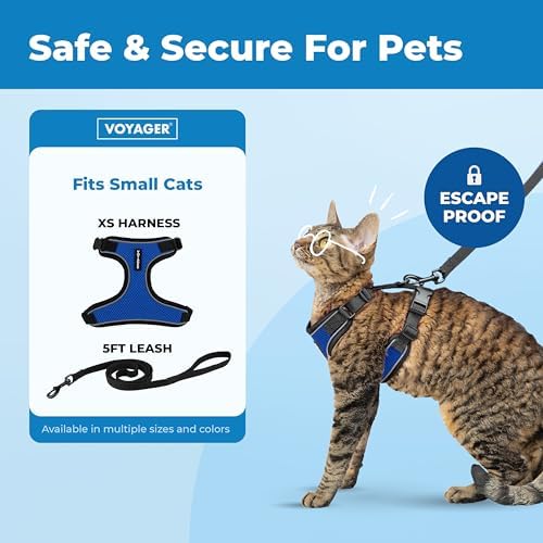 Voyager Escape-Proof Step-in Cat Harness & Leash