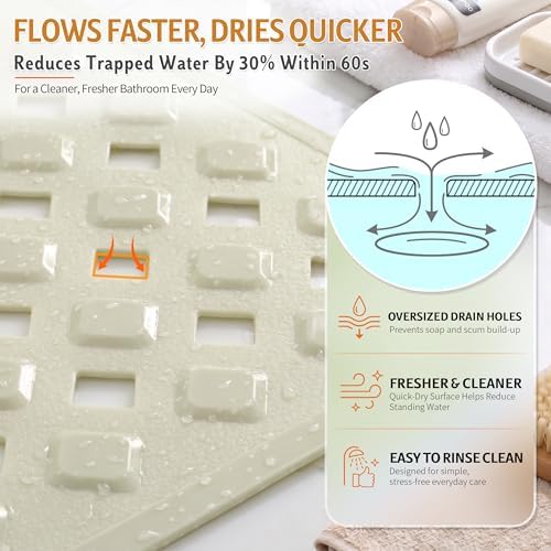 Yimobra Non Slip Bath Mat, Super Strong Suction Cups, Machine Washable Fast
