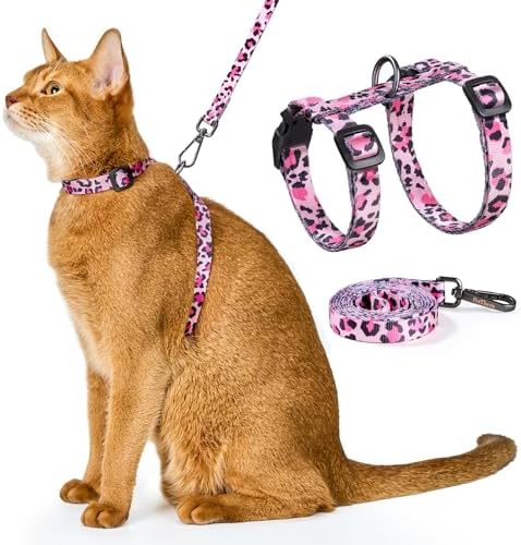PetThem Adjustable Cat Harness and Leash Set Escape Proof