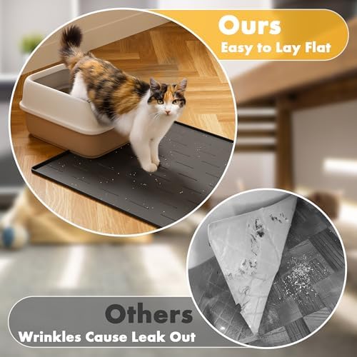 Pieviev Extra Large Silicone Litter Box Mat