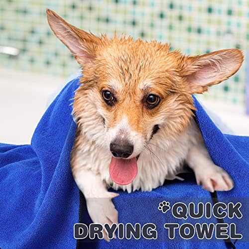 Chumia 4 Pcs Dog Towels for Drying, 16 x 32 Inch