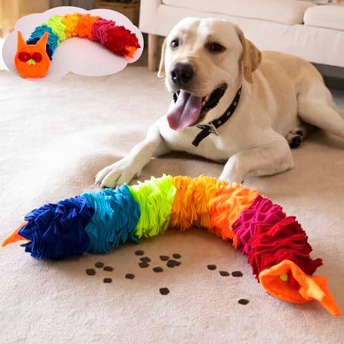 Ablechien Snuffle Ball Rainbow Snuffle Snake Puzzle Toy