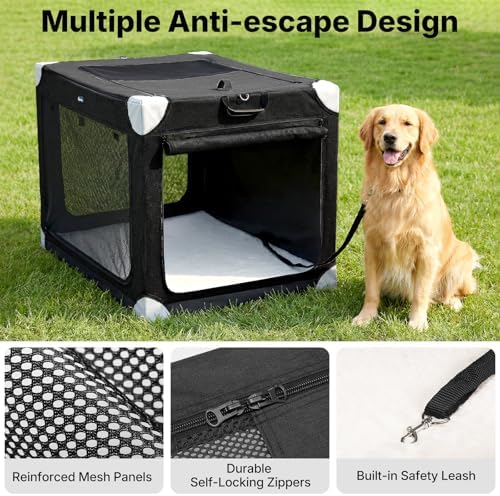 Veehoo 36" Collapsible Dog Travel Crates Portable Dog Kennel