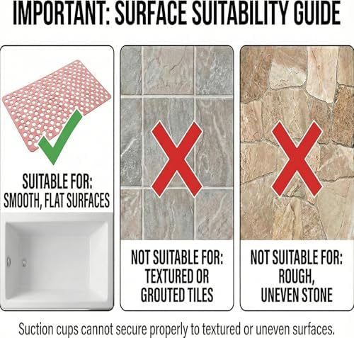 Nonslip Bathtub Mat Extra Soft TPE Bath Mat