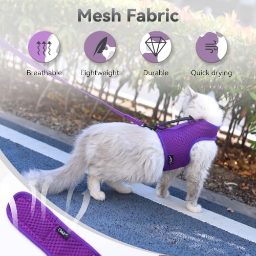 Cat Harness and Leash Set for Walking Escape Proof