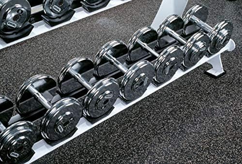 American Floor Mats 1/4in (7mm) Thick 10% Mocha 4' x 14' Heavy Duty Rubber Rolls, Protective Exercise Mats, Home Gym Rubber Flooring