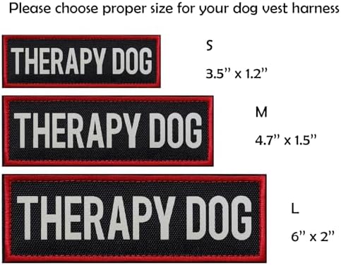 2 Pcs Reflective Therapy Dog Patch Set