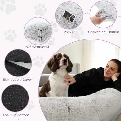 Murago Human Dog Bed for Adults, Light Grey