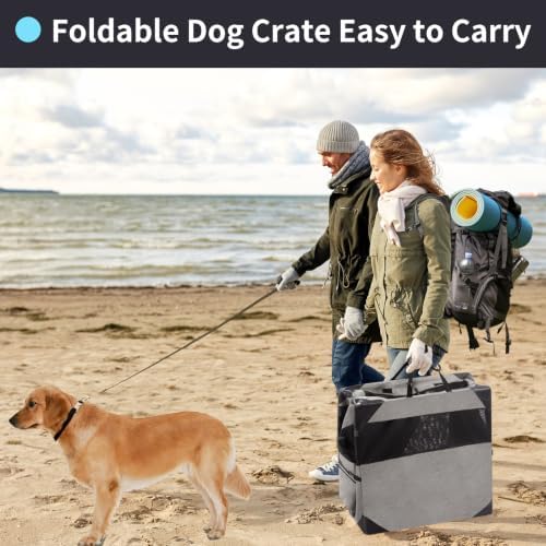 Zikopomi 36 Inch Portable Soft Foldable Dog Crate