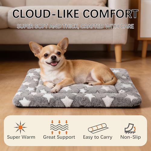 Dog Bed Mat, Reversible Crate Pad, Machine Washable