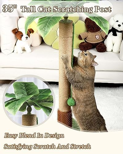 ANWA 35" Tall Simulated Cat Scratching Post