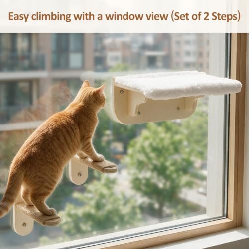 TIMIEEYA Cat Window Perch Sturdy Cat Hammock Window Seat