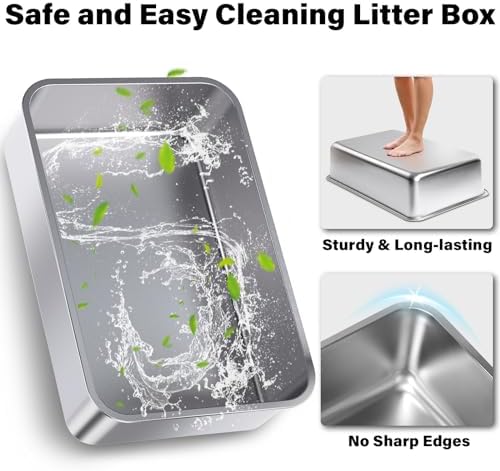 XL Stainless Steel Litter Box