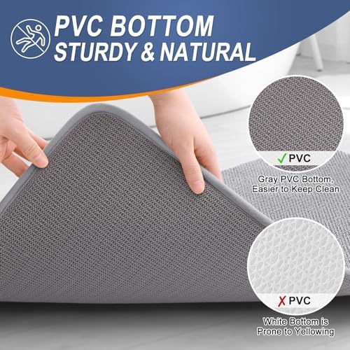 OLANLY Memory Foam Bathroom Runner Rug 59x24, Absorbent Long Bath Mat