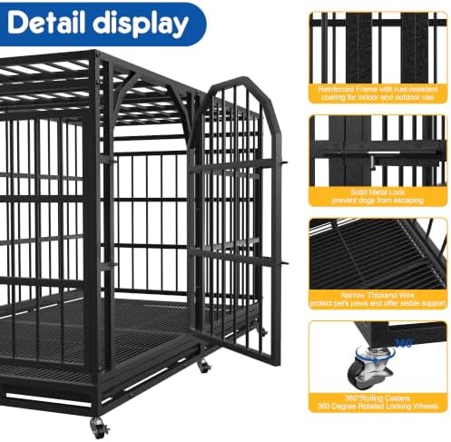 Asee'm 54 Inch Heavy Duty Dog Crate