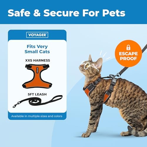 Voyager Escape-Proof Step-in Cat Harness & Leash
