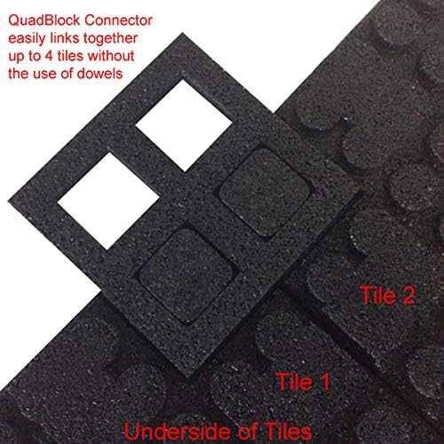American Floor Mats - Extreme Rubber Gym Tiles - 1 Inch Thick Colorful Rubber Mats - Superior Shock and Sound Absorbing - 10% Blue - 2' x 2' Single Tile (Covers 4 Sq Ft)