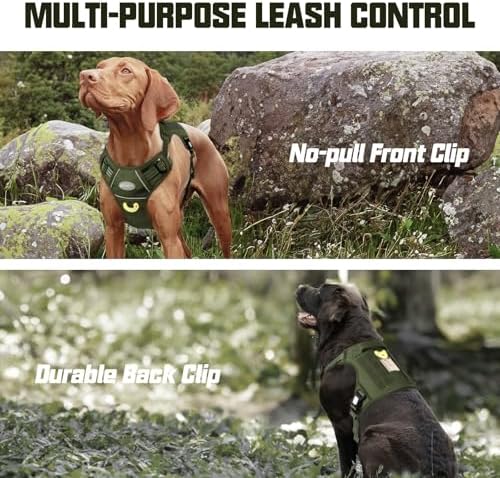 AUROTH Tactical Dog Harness Medium Sized Dog No Pull Adjustable Dog Vest