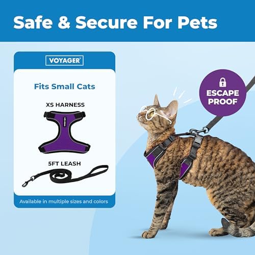 Voyager Escape-Proof Step-in Cat Harness & Leash