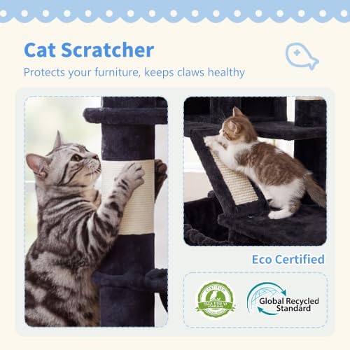 Heybly Cat Tree, 71-Inch-Tall Tower
