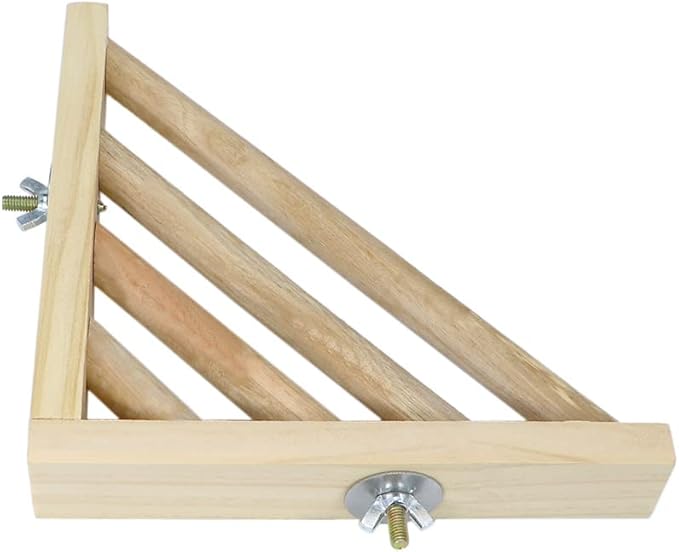 Litewoo Bird Perch Corner Platform Stand Shelf for Birds Budgie Parakeet Cockatiel Conure Cockatoo（Ladder）