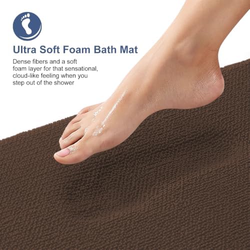 OLANLY Memory Foam Bathroom Runner Rugs 59x20, Absorbent Long Mat
