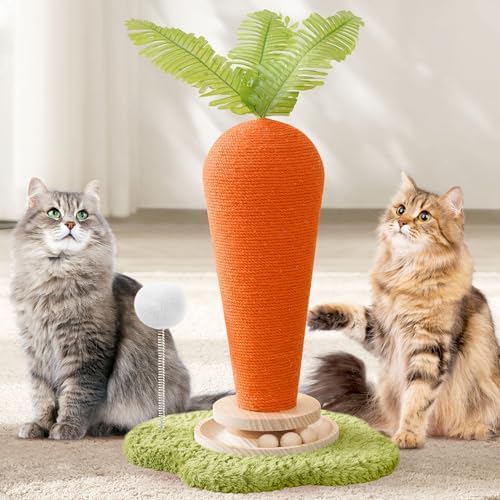 Cute Cat Scratching Post, Carrot Cat Scratcher Post