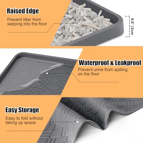 Silicone Cat Litter Mat 42" x 29" Cat Mat