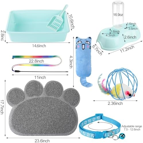 Tioncy 7 Pcs Kitten Litter Box Starter Kit