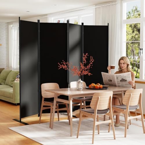 SUNALLY Room Divider Privacy Screens, 6 Panel Divider
