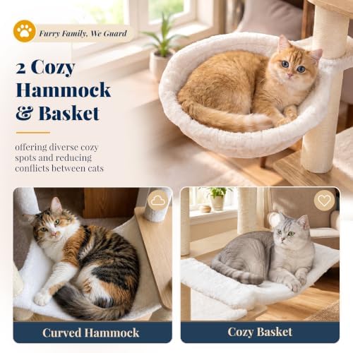 Hey-brother Wooden Cat Tree Tower
