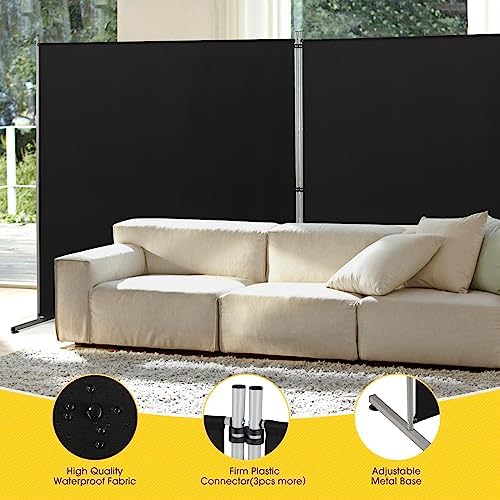 Rantila 2 Large Panels Room Divider, Portable Office Divider, Convenient Movable