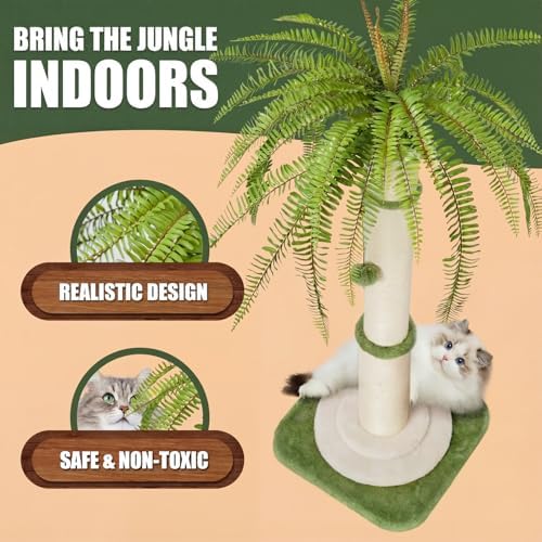 42" Tall Palm Tree Cat Scratching Post