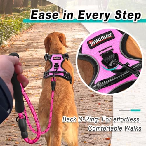 BARKBAY Dog Harness for Medium Sized Dog No Pull 2 Leash Clips Dog Vest