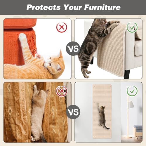 FHTONGE Extra Tall Thickened Cat Wall Climbing Carpet
