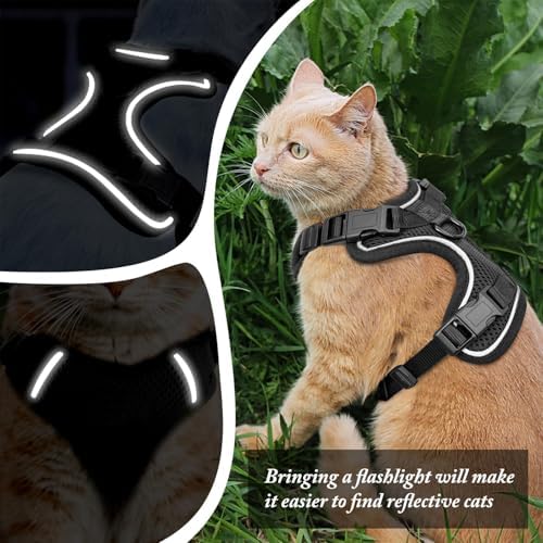 Cat Harness and Leash Set, Adjustable Cat Vest Harnesses