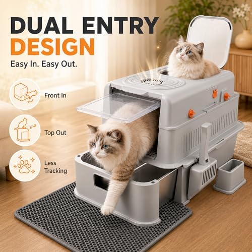XXL Stainless Steel Litter Box