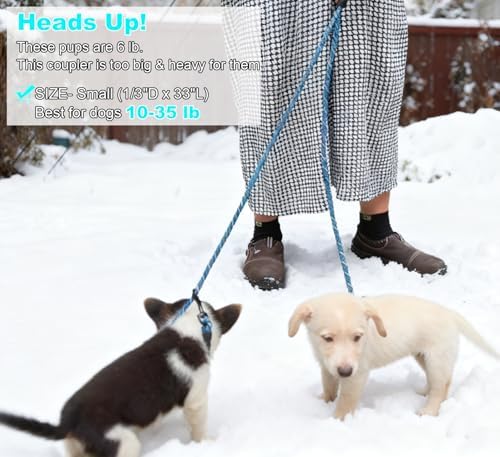 Double Dog Leash Coupler 1/3" Rope Extension