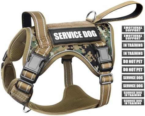 WINSEE Tactical Dog Harness, No Pull Dog Harness