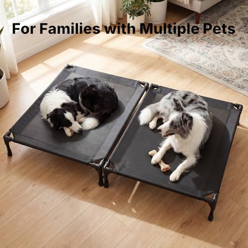Veehoo 2 Pack Cooling Elevated Dog Bed, Outdoor Raised Dog Bed