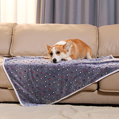 Luciphia 1 Pack 3 Blankets Super Soft Cute Dot Pattern Pet Blanket Flannel Throw