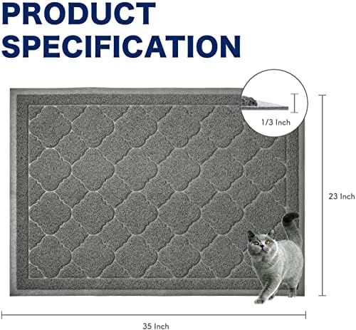 WePet Cat Litter Box Mat, Kitty Premium PVC Pad, Durable Trapping Rug,