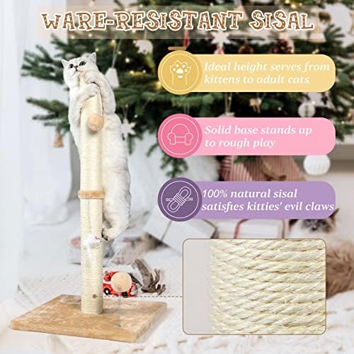 ANWA 32" Tall Sisal Cat Scratching Posts Tree